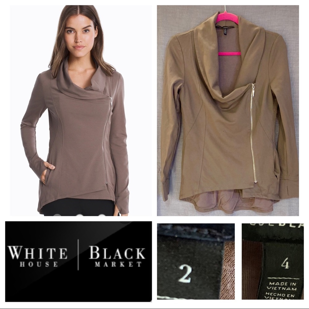 WHBM Asymmetrical Zip Front Jacket